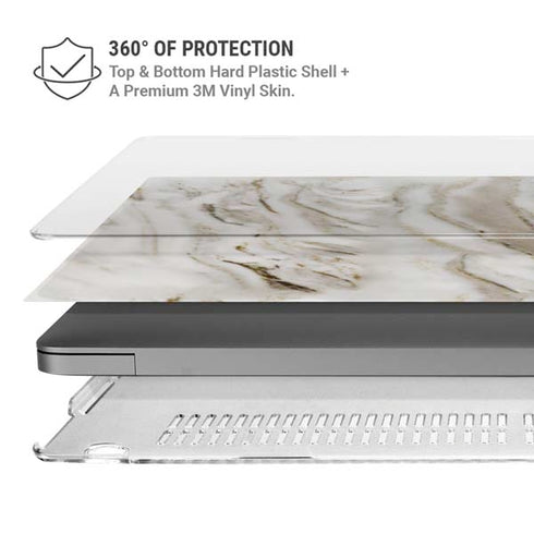 Vanilla Marble MacBook Pro 14in (2021-24) Case plus Skin